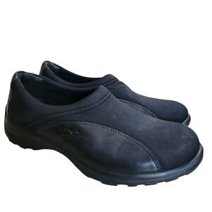 Fly Flot Italian Anatomic Comfort‎ Black Slip On Shoes Genuine Leather Women's 8